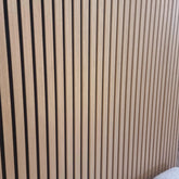 Real Wood Acoustic Slatted Wall Panels –  Light Oak (60×240 cm) | Fast UK Delivery